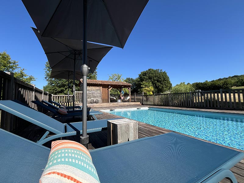 Terrasse du gîte Le Pigeonnier - Les Maisons de Valadier