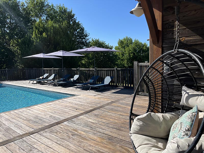 Terrasse du gîte Le Pigeonnier - Les Maisons de Valadier