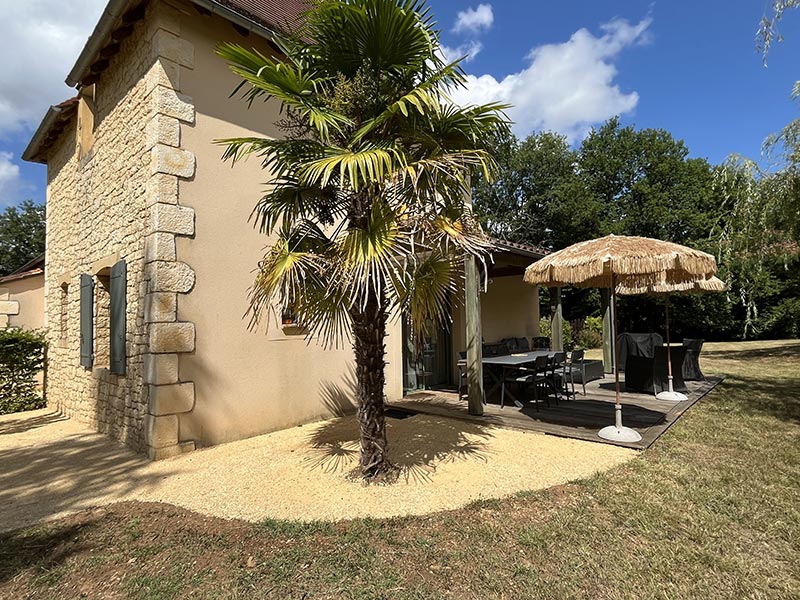 Terrasse du gîte Le Pigeonnier - Les Maisons de Valadier